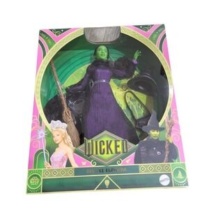 Wicked COLLECTIBLE Elphaba DELUXE Doll Wicked.com URL MISPRINT‎ Mattel NEW